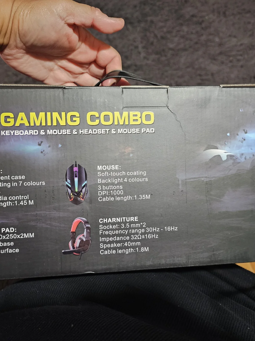 Source Unknown Black and Pink Gaming Keyboard + Headset Combo